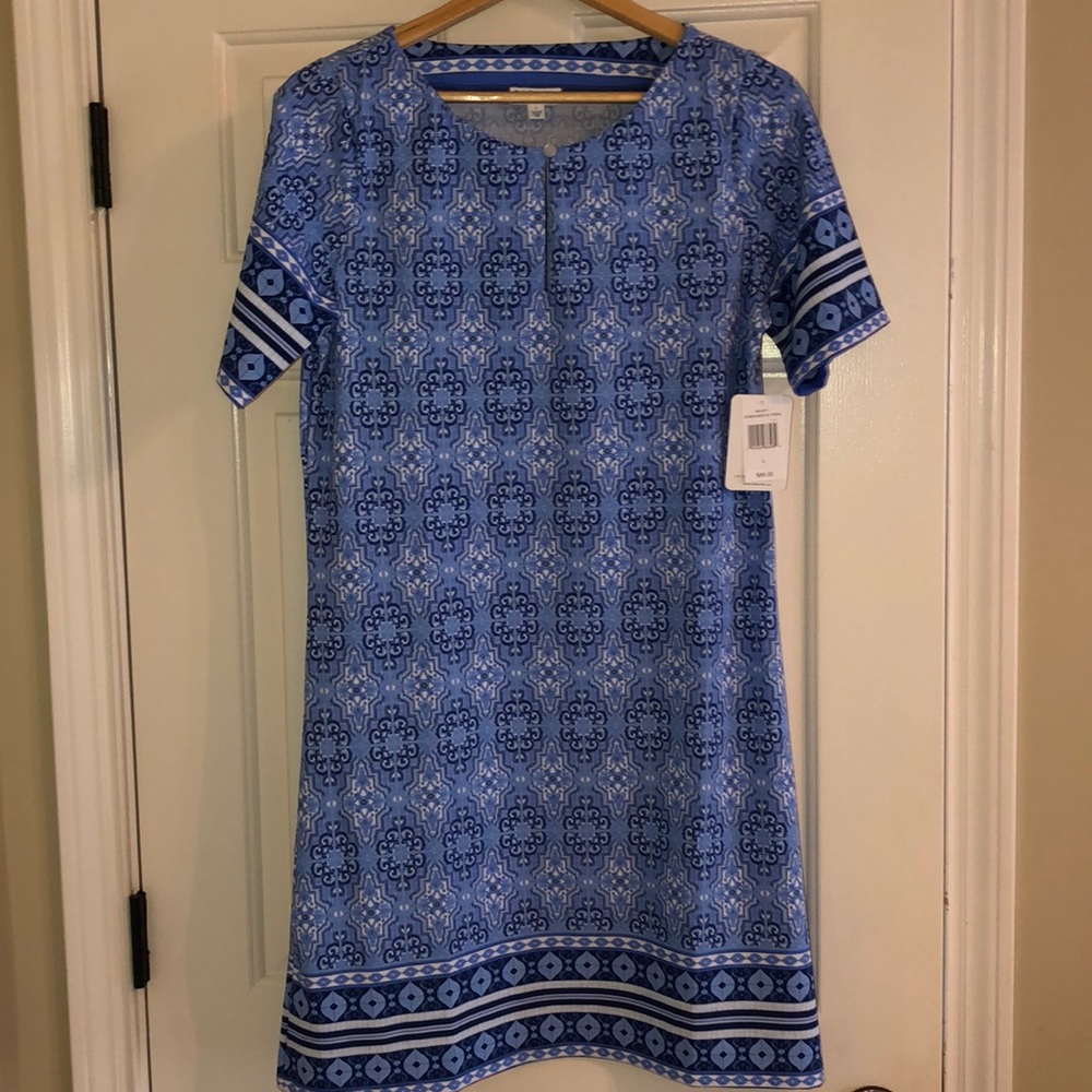 Cabana Life Moroccan Tile Geometric Shift Dress